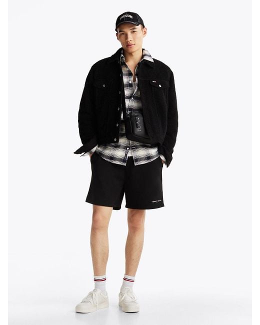 Giacca Trucker Relaxed Fit di Tommy Hilfiger in Black da Uomo