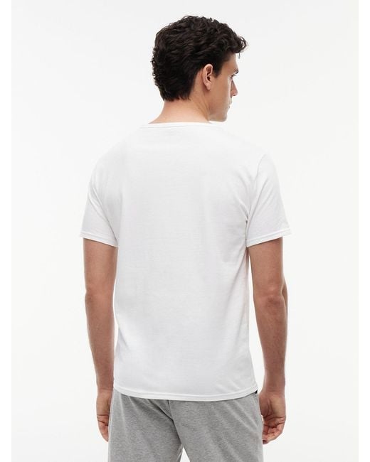 Tommy Hilfiger White 3-pack Premium Essential V-neck Lounge T-shirts for men