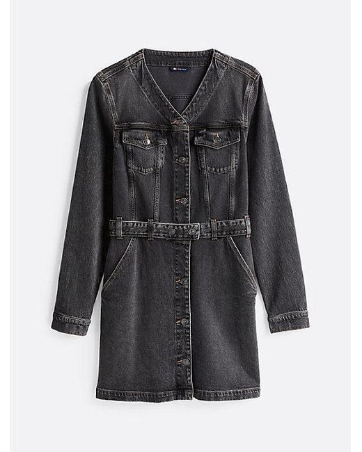 Tommy Hilfiger Denim Mini-Overhemdjurk Met Riem in het Red