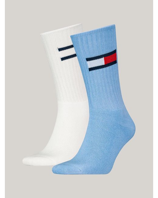 Tommy Hilfiger Blue 2-pack Ribbed Flag Socks