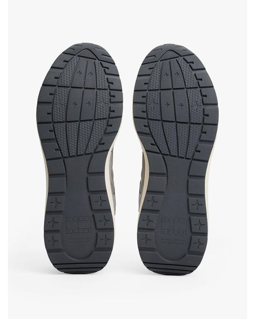 Sneakers Con Mix Di Texture E Logo di Tommy Hilfiger in White da Uomo