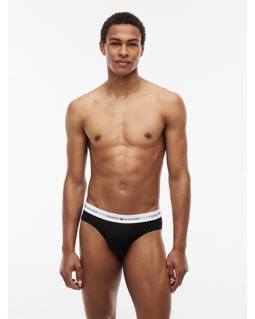 Tommy Hilfiger Black 5-Pack Signature Repeat Logo Briefs for men