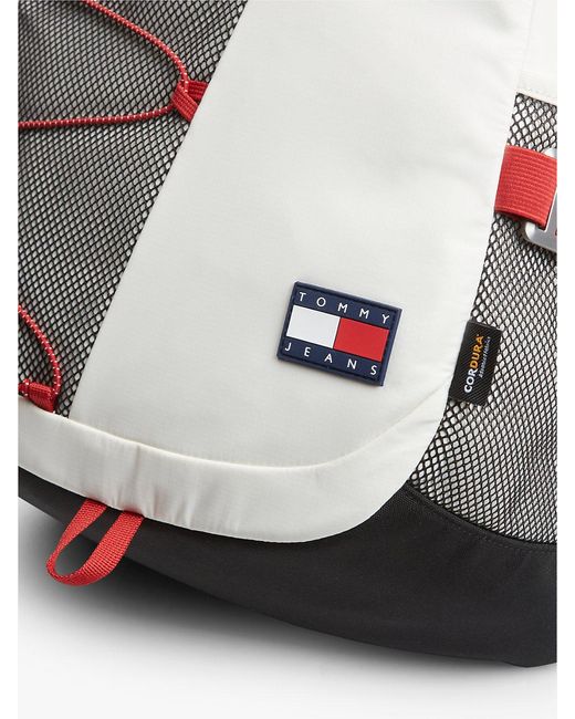 Tommy Hilfiger White Outdoor Textile Mesh Pocket Backpack for men