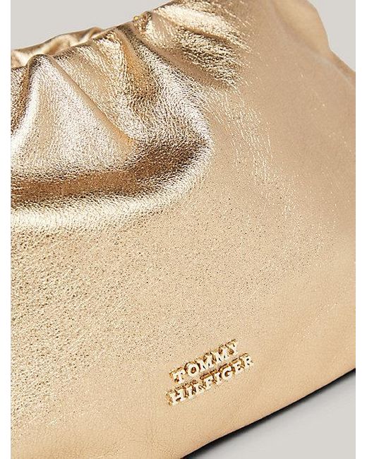 Bolso bandolera Luxe de piel metalizada Tommy Hilfiger de color Metallic