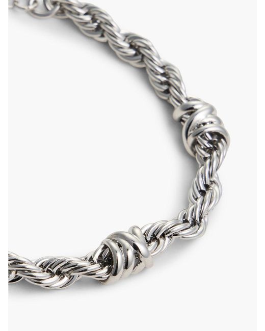 Tommy Hilfiger White Stainless Steel Rope Chain Bracelet