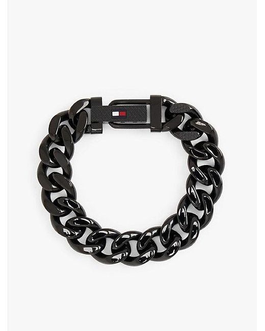 Pulsera De Eslabones En Acero Inoxidable Tommy Hilfiger de hombre de color Black