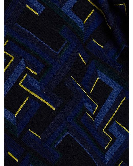 Tommy Hilfiger Blue Schal mit TH-Monogramm-Print
