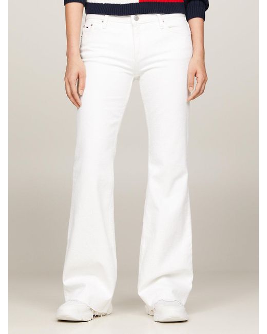 Tommy Hilfiger Sophie Low Rise Straight Flared White Jeans