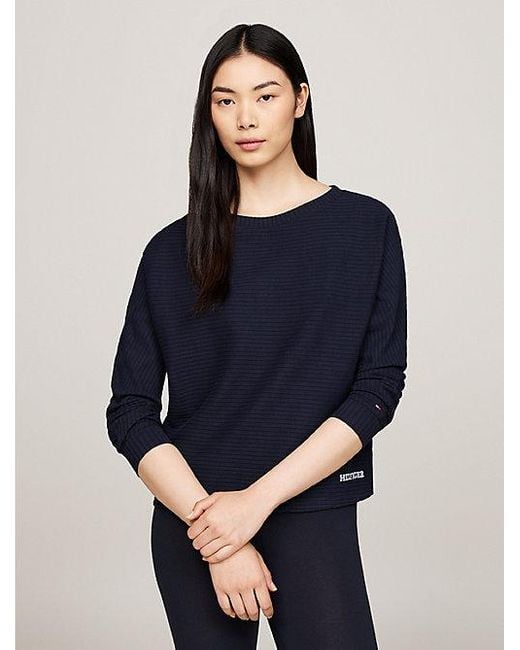Tommy Hilfiger Blue Hilfiger Monotype Lounge-Langarmshirt