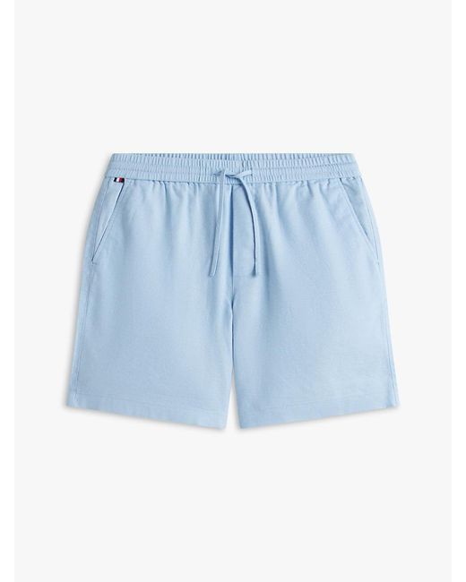 Tommy Hilfiger White Dover Linen Blend Regular Fit Chino Shorts for men