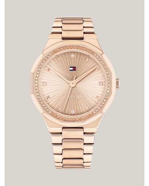 Tommy Hilfiger Natural Ionic Carnation Gold-plated Stainless Steel Watch
