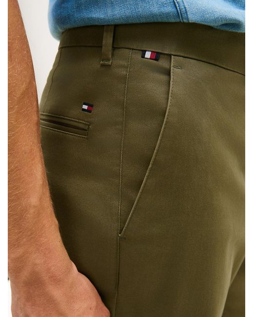 Tommy Hilfiger Blue Dover Signature Tape Relaxed Twill Chinos for men