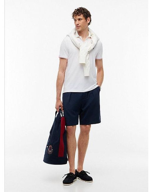 Tommy Hilfiger Performance Regular Fit Quick Dry Polo in het White voor heren