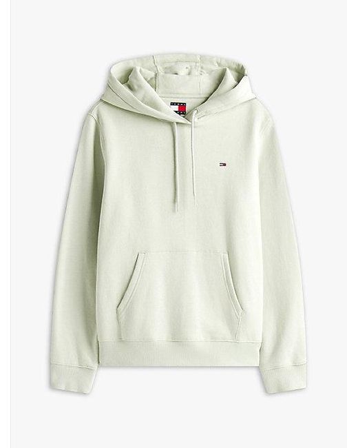 Tommy Hilfiger Fleece Hoodie Met Geborduurde Vlag in het Natural
