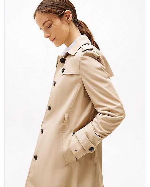 Tommy Hilfiger Single-Breasted Trenchcoat in het Blue