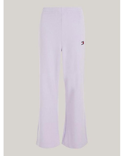 Tommy Hilfiger Purple Relaxed Wide Fit Jogginghose mit Tommy-Badge