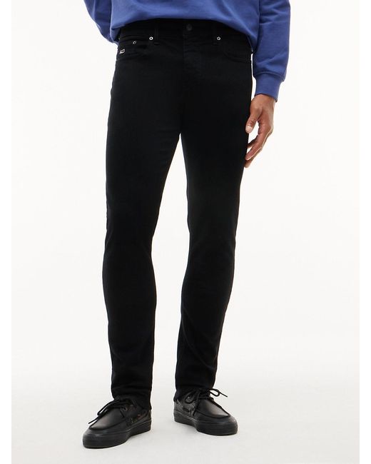 Tommy Hilfiger Black Austin Slim Tapered Jeans for men