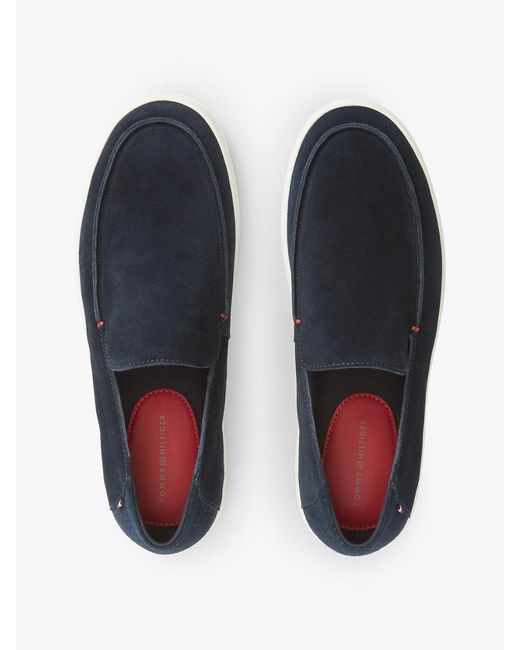 Tommy Hilfiger Blue Lightweight Suede Loafers for men