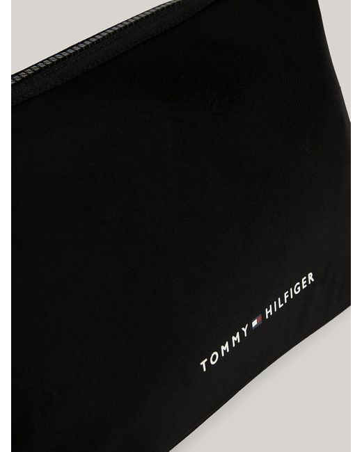 Tommy Hilfiger Black Water Repellent Lining Small Washbag for men