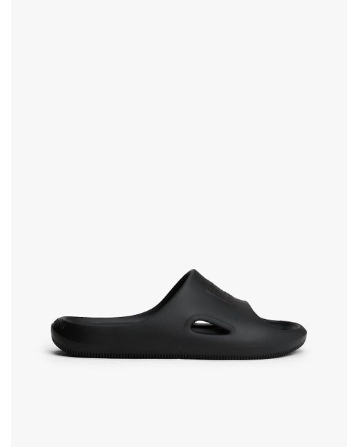 Tommy Hilfiger White Cutout Embossed Pool Slides for men