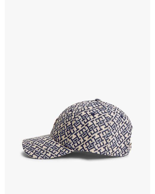 Tommy Hilfiger White Th Monogram Jacquard Baseball Cap