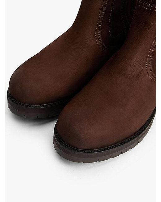 Tommy Hilfiger Leren Chelsea Boots Met Profielzool in het Brown voor heren