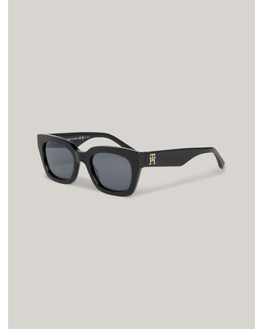 Tommy Hilfiger Black Cat-eye Th Monogram Sunglasses