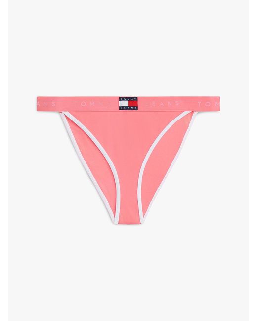 Tommy Hilfiger Orange Heritage Logo Cheeky Bikini Bottoms