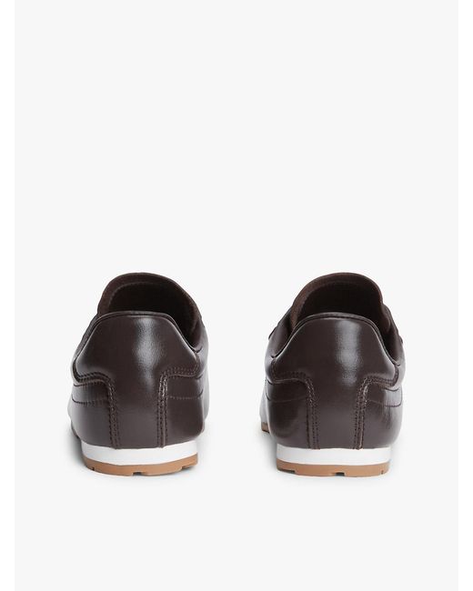 Tommy Hilfiger White Th Monogram Plaque Leather Trainers