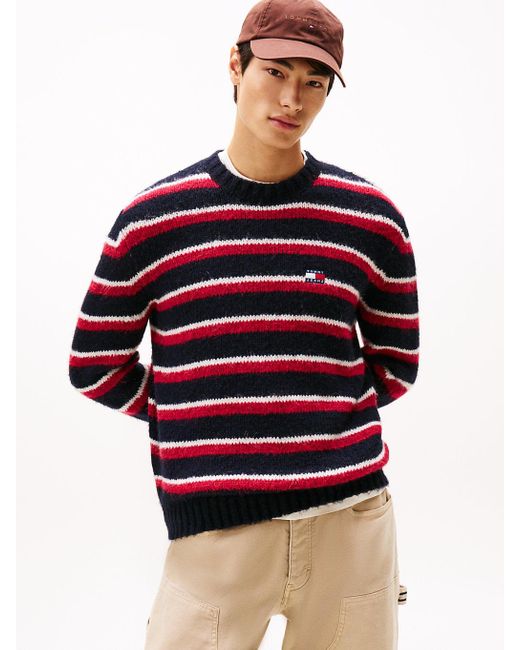 Pullover Con Distintivo Tommy di Tommy Hilfiger in Red da Uomo