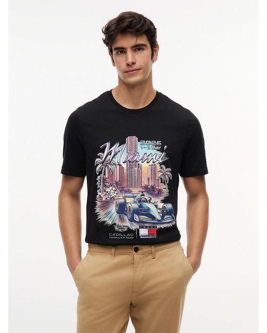 Tommy Hilfiger Black Th X Cadillac Formula 1® Team Miami T-shirt for men