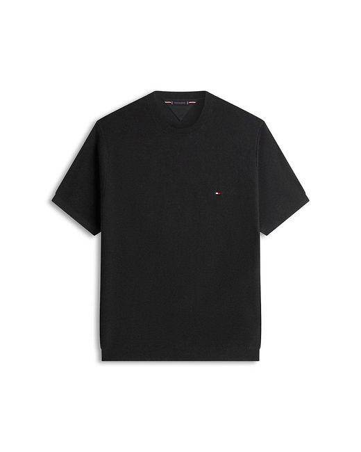 Tommy Hilfiger Black Relaxed Fit Cool Comfort Knit T-Shirt for men