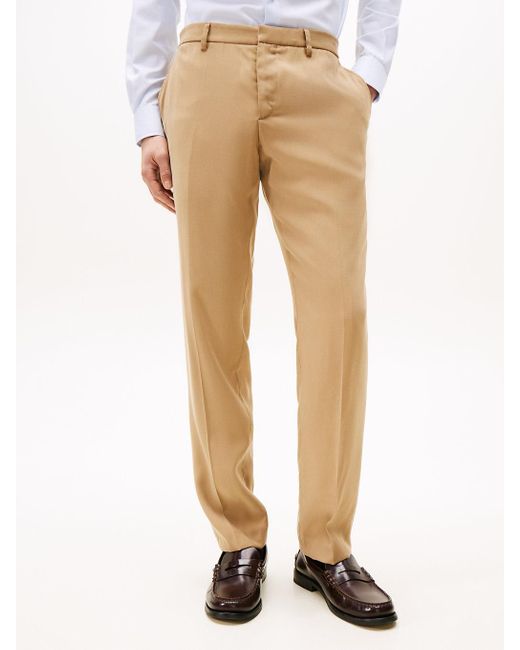 Tommy Hilfiger Blue Pressed Crease Trousers for men