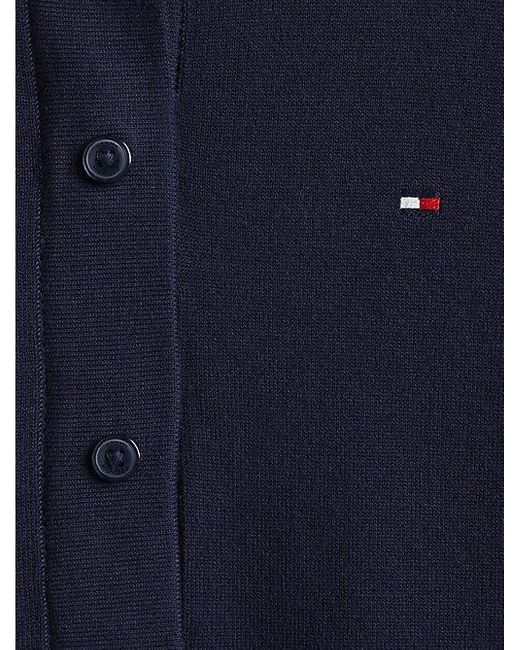 Tommy Hilfiger Adaptive Jersey Vest Met Ronde Hals in het Blue
