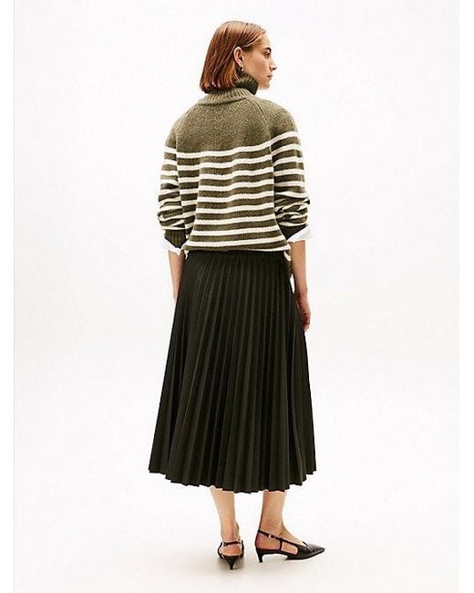 Tommy Hilfiger Geplooide Midi-Rok in het White