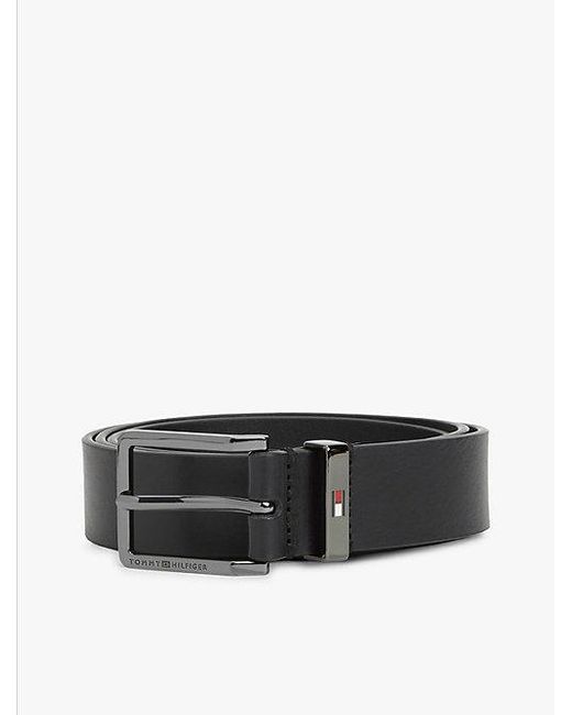 Tommy Hilfiger Ledergürtel OLIVER 3.0 cm breit mit tiefgeprägtem Logo in Black für Herren
