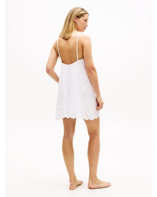 Tommy Hilfiger White Essential Broderie Anglaise Cami Nightdress