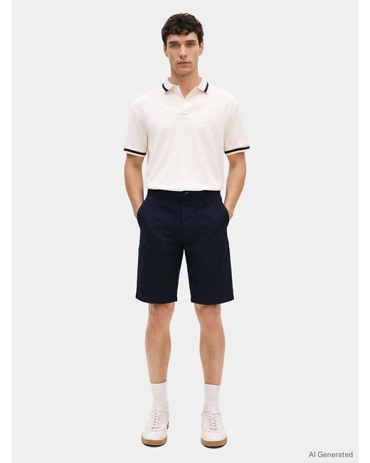 Tommy Hilfiger White Relaxed Twill Relaxed Fit Chino Shorts for men