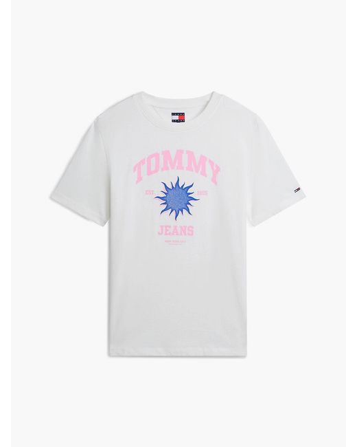 Tommy Hilfiger White Logo Graphic Relaxed T-Shirt