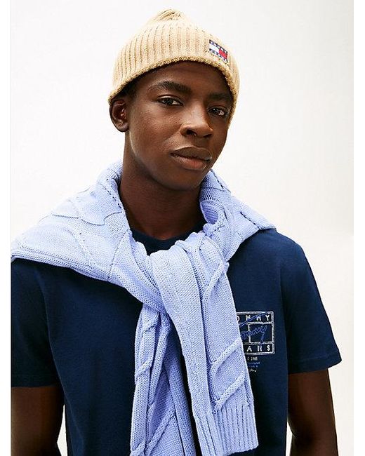 Gorro Heritage De Punto Con Logo Tommy Hilfiger de hombre de color Natural