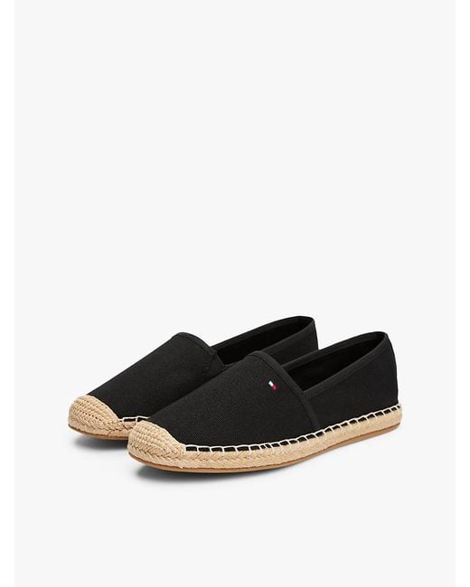Tommy Hilfiger White Flag Embroidery Canvas Espadrilles