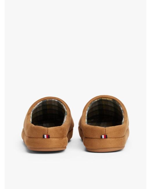 Slippers Con Interno Caldo di Tommy Hilfiger in Brown da Uomo