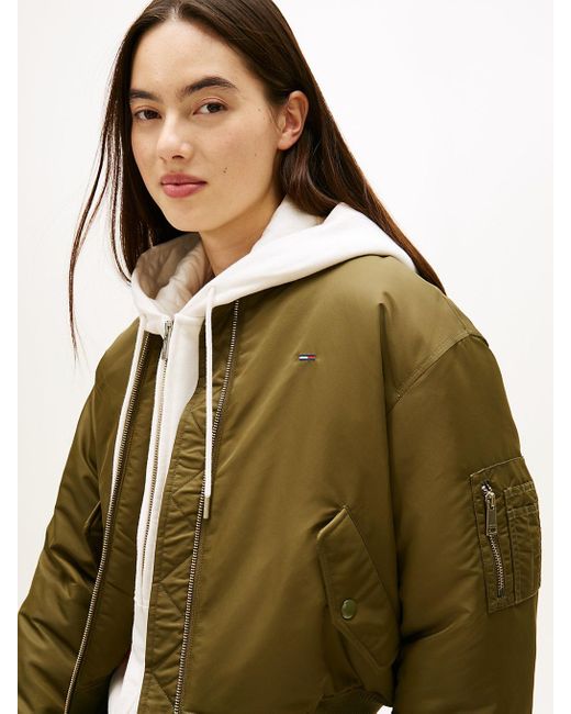 Tommy Hilfiger Natural Sleeve Pocket Twill Bomber Jacket