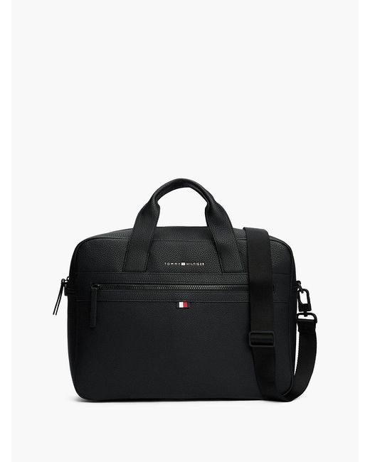 Tommy Hilfiger Black Essential Laptop Bag for men