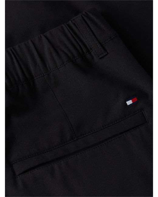Tommy Hilfiger Black Dover Flag Embroidery Regular Fit Chino Shorts for men