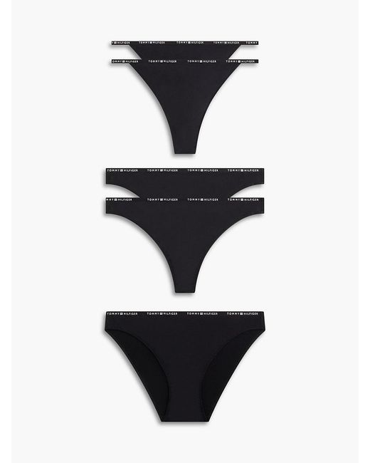 Tommy Hilfiger White 5-Pack Microfibre Thongs And Briefs