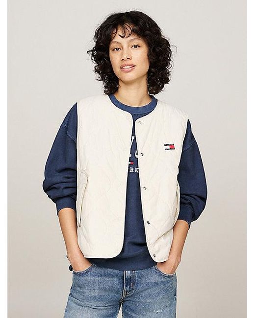 Tommy Hilfiger Blue Leichtgewichtige Weste Mit Zwiebelsteppung