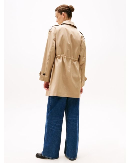 Tommy Hilfiger Blue Hooded Cuff Strap Parka