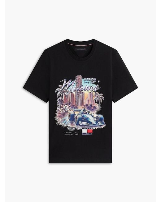 Tommy Hilfiger Black Th X Cadillac Formula 1® Team Miami T-shirt for men