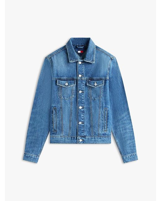 Tommy Hilfiger Blue Ryan Faded Denim Trucker Jacket for men
